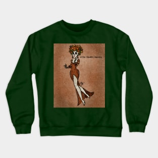 Bella Catrina in wedding dress with background Crewneck Sweatshirt